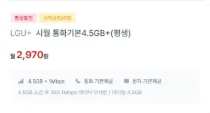 lgu+ 4.5gb+1명박 통문무