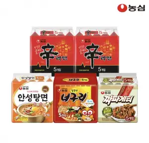 농심 신신안너짜 25입 (신라면10+안성탕면5+너구리5+짜파게티5)