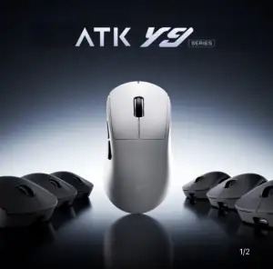[지마켓] ATK Y9 Ultimate 무선 게이밍 마우스 PAW3950Ultra 800mAh