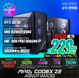 MSI MAG Codex Z2 A9NVP MA09 R5-9600X RTX 5070 (16GB M.2 1TB)