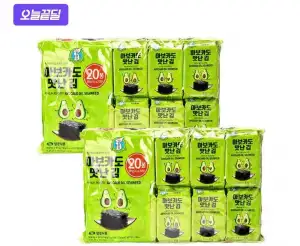 네이버멤버십_ 성경김 아보카도김 4g 20봉+20봉+돌자반70g