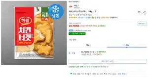 하림 치킨너겟 (냉동), 1.2kg, 1개
