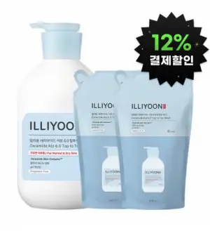 일리윤 세라마이드아토6.0탑투토워시 1000ml+리필 500ml 2개
