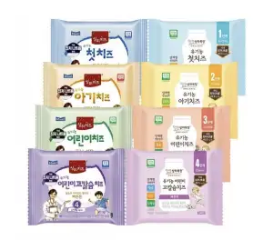 상하목장 유기농 아기치즈 1~4단계 80매