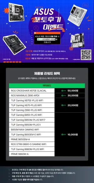 [SSG] ASUS TUF GAMING B850M-PLUS II / B850M-PLUS WIFI7