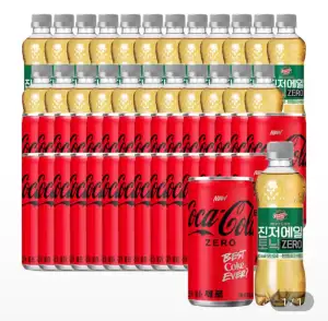코카콜라제로 190ml 30캔 + 캐나다 진저에일 토닉 제로 300ml 24페트