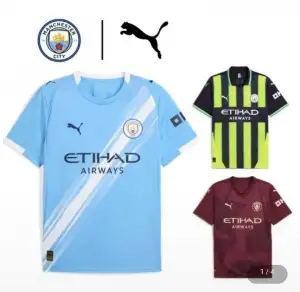푸마 축구 유니폼 맨체스터 시티 홈 저지 맨시티 반팔 MCFC 유니폼 레플리카