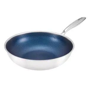 해피콜 브릭스 통3중 에칭 IH 궁중팬, 28cm, 블루, 1개
