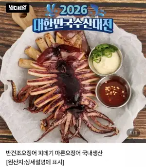 피데기오징어 소 10미 700g 내외