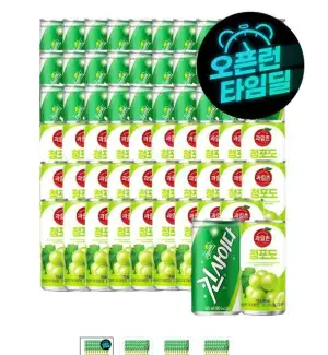 스프라이트 킨 사이다 185ml 30캔+과일촌 청포도 드링크 175ml 30캔