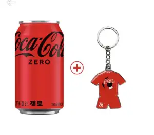 코카콜라제로 350ml 24입+월드컵 유니폼 키링