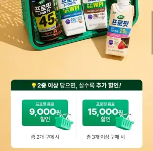 wpi 드링크 초코 + 복숭아 330ml 24팩