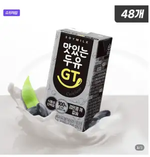 맛있는두유 GT 검은콩 깨 칼슘, 190ml, 48개