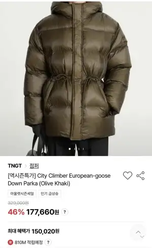 tngt 역시즌 유로피안 구스 다운 파카