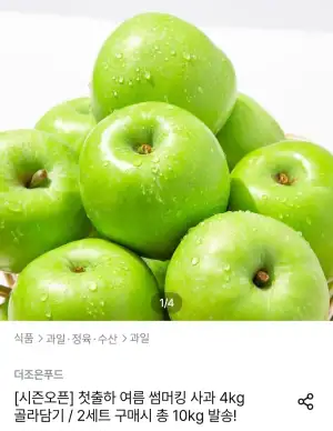 썸머킹 사과 4kg  26-33과
