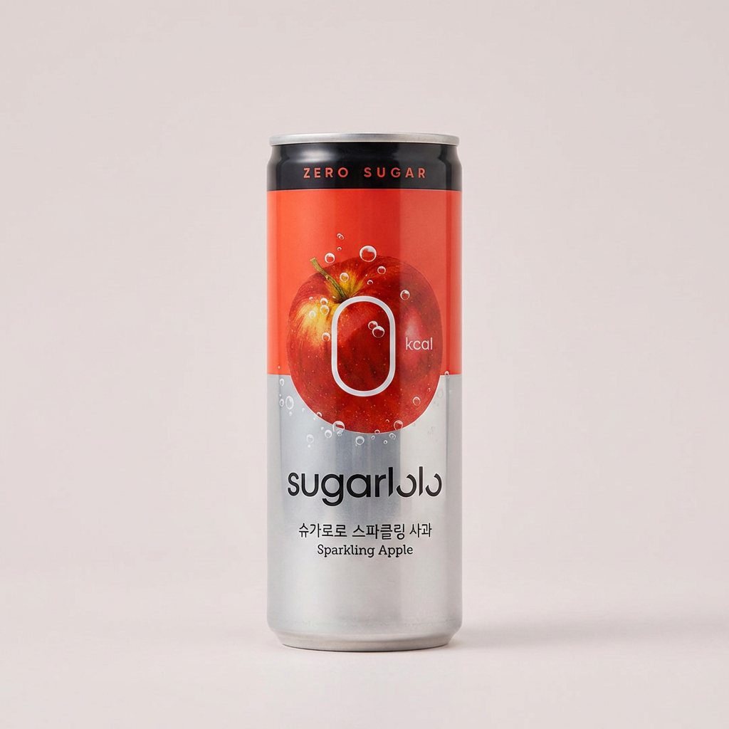 Sugarolo sủi bọt, hương táo, 250ml, 30 miếng