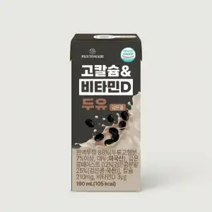 파이토메이드 고칼슘&비타민D 두유 검은콩, 190ml, 24개