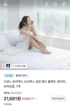 듀라맥스 오코텍스 냉감 패드 쿨매트 SS 퀸