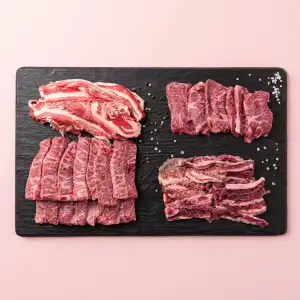 배터지는 소고기 한판 세트, 등심살 300g + 살치살 200g + 부채살 200g + 갈비살 200g + 우삼겹 300g, 1.2kg, 1세트