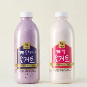 강훈목장 수제 요거트, 블루베리, 1L, 1개 + 딸기, 1L, 1개