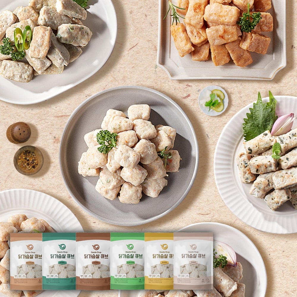 Dazzle Shop Ức gà viên 6 loại hỗn hợp, 100g, 3 bộ