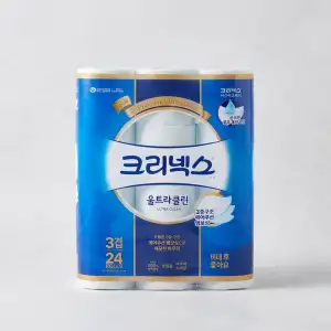 크리넥스 울트라클린, 3겹, 25m, 24롤, 2팩