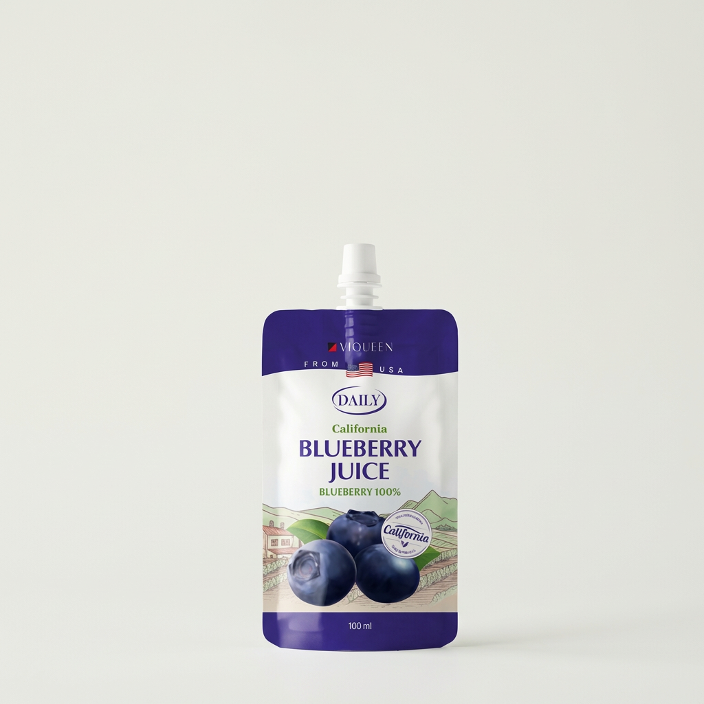 By Queen Daily Blueberry Juice 100 phần trăm, 100ml, 30 gói, 1 hộp