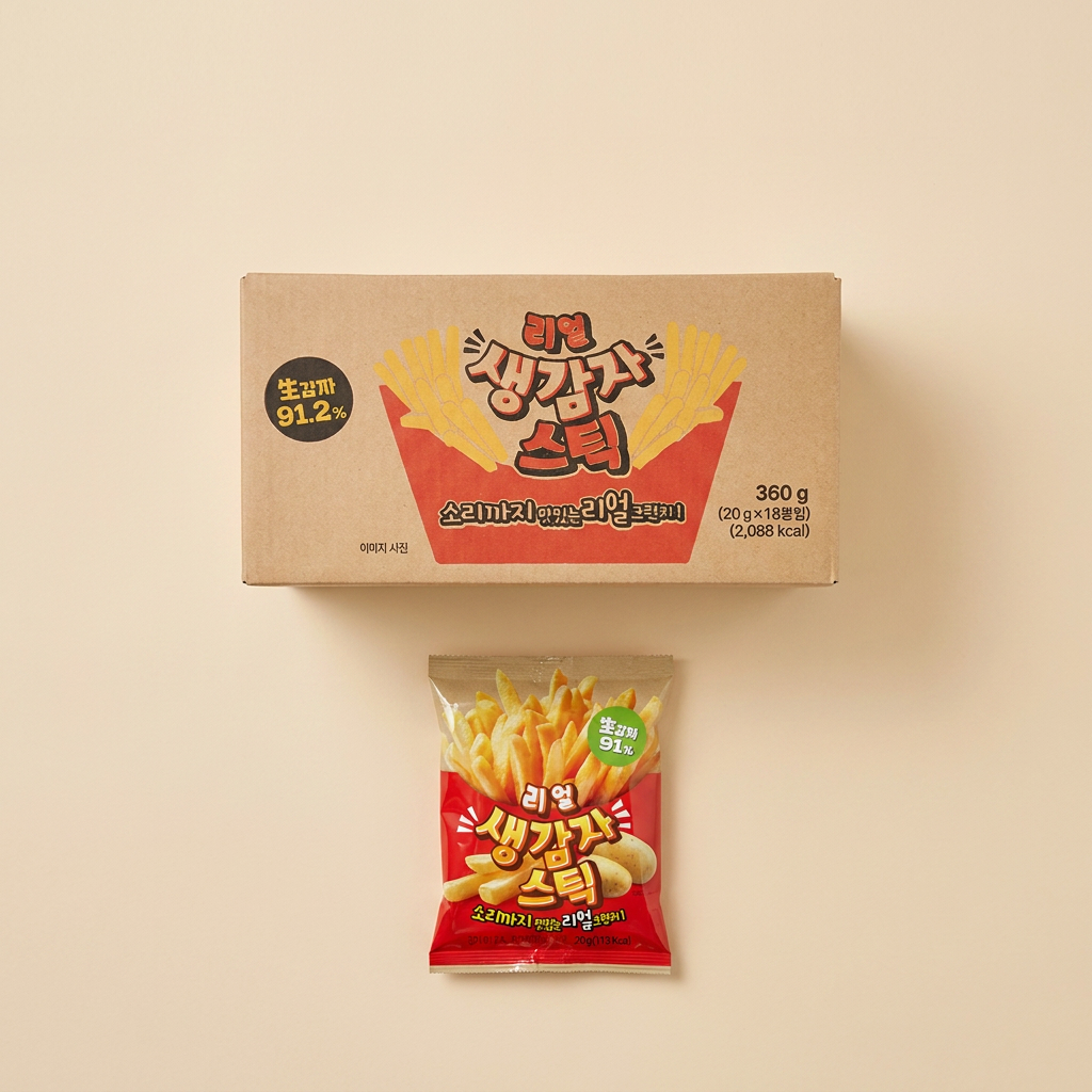 Thanh khoai tây sống Osland Real, 20g, 18 túi, 1 hộp