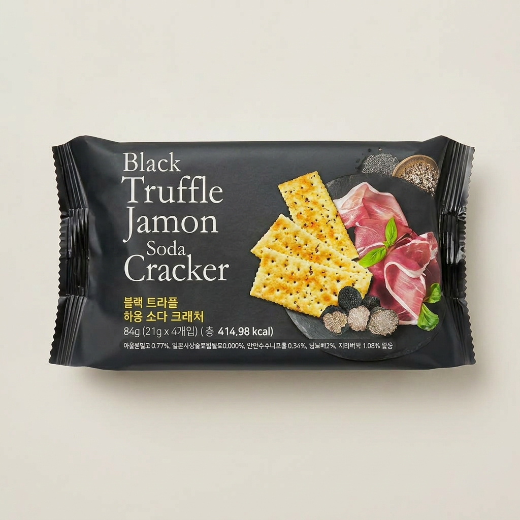 Bánh quy Truffle đen Jamon Soda Cracker, 21g, 4 miếng, 6 miếng