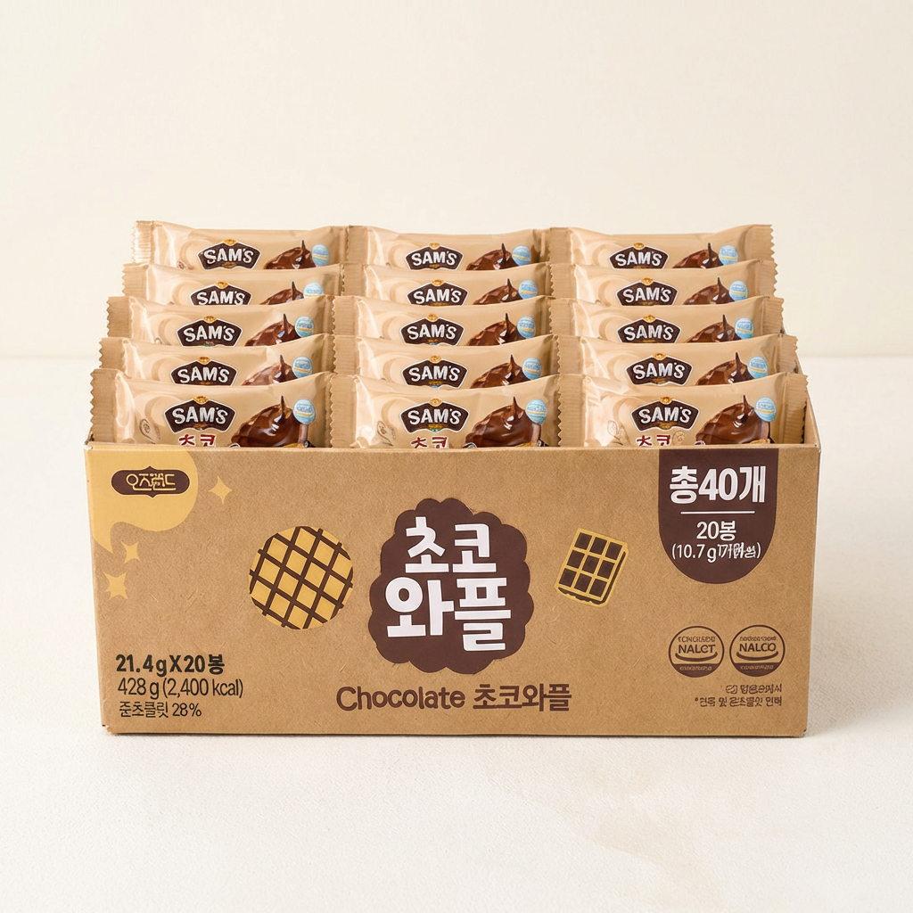Ozland Choco Waffle, 21,4g, 20 túi, 1 hộp