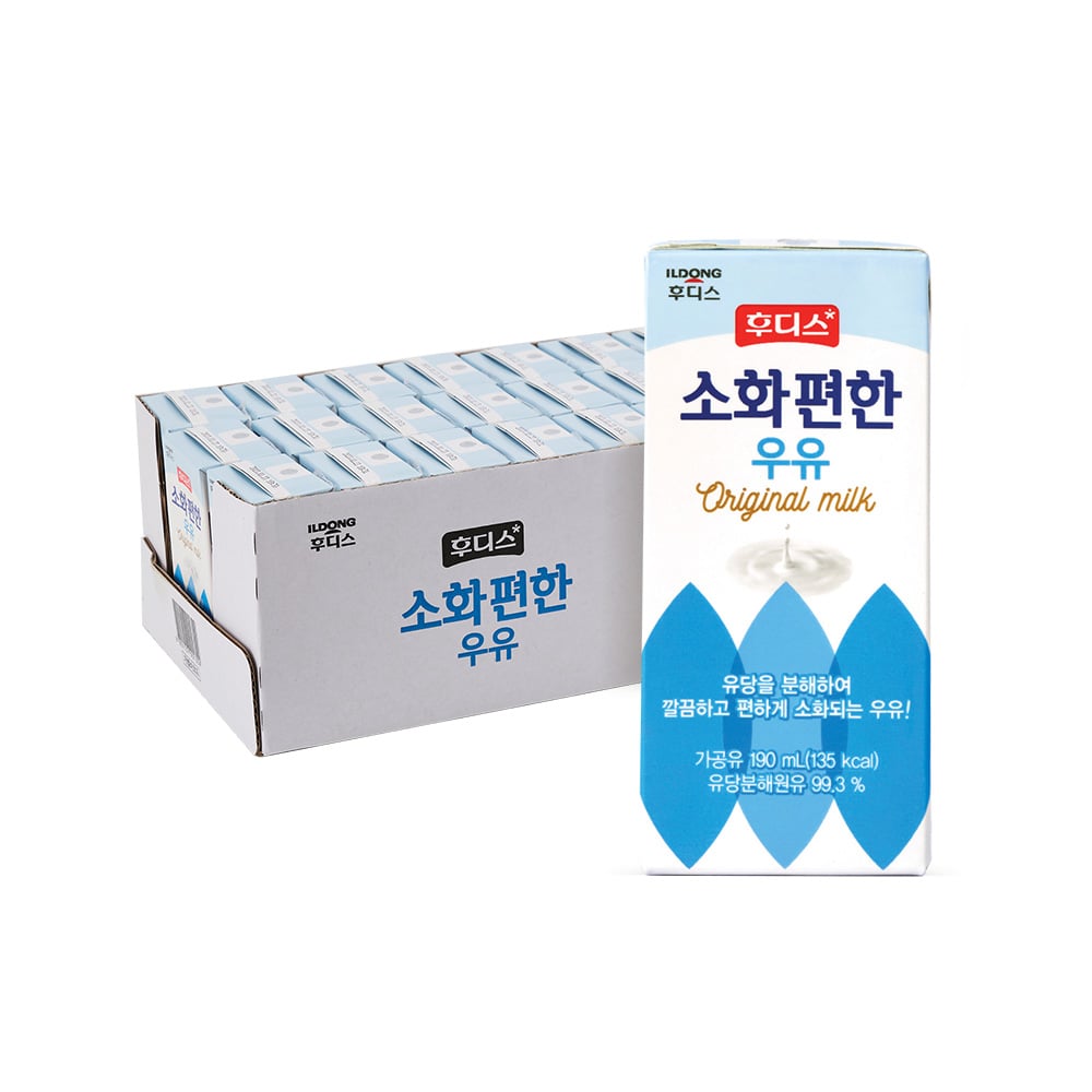 Sữa nguyên chất dễ tiêu Hoodis, 190ml, 24 chiếc