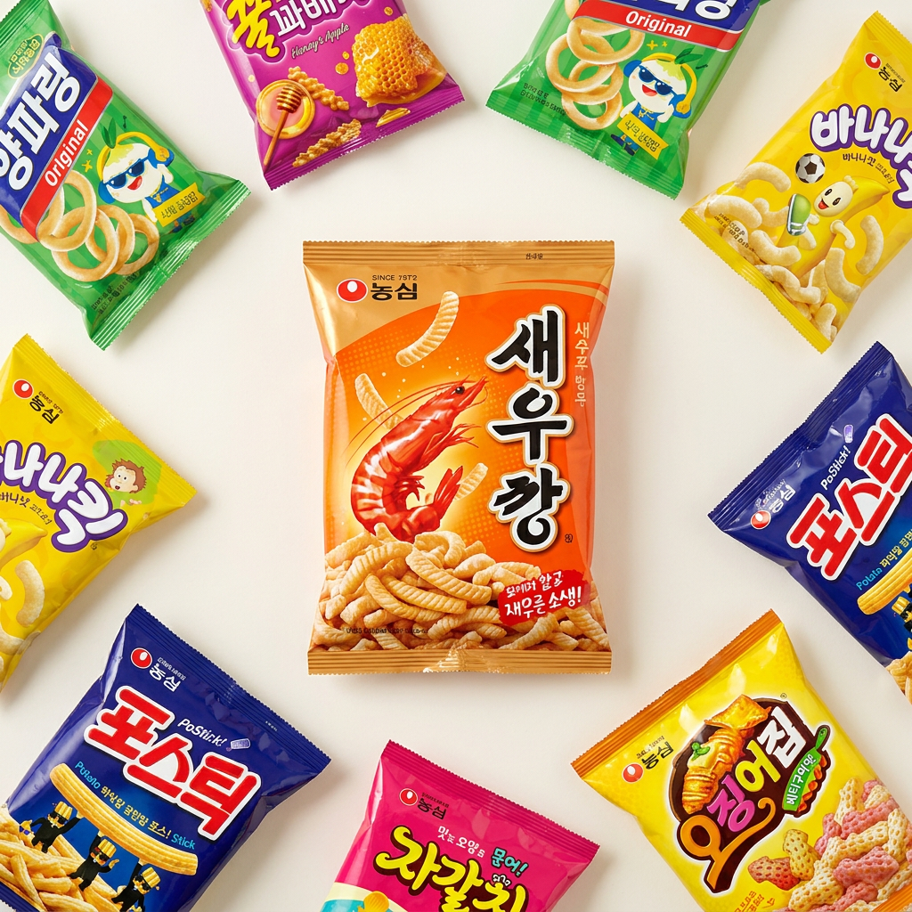 Bộ đồ ăn nhẹ Nongshim, 90g, 14 miếng